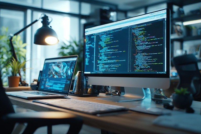 GE Web Development Services team coding a responsive website GE Web Development Services team coding a responsive website